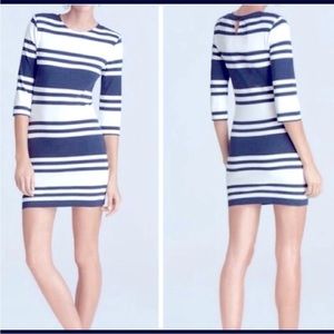 French Connection mint/navy striped tight dress Size small